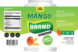 Mango Label Etiqueta template