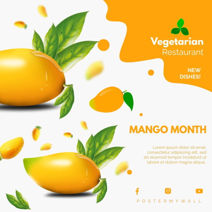 Mango Sale Promo Instagram Ad Editable Templa Template | PosterMyWall