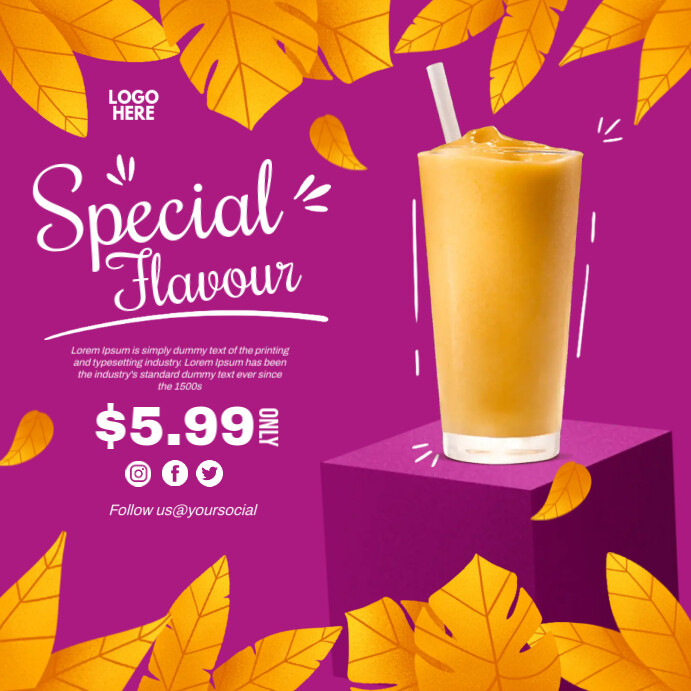 Mango Shake Template Postermywall Mango Shake Template Postermywall