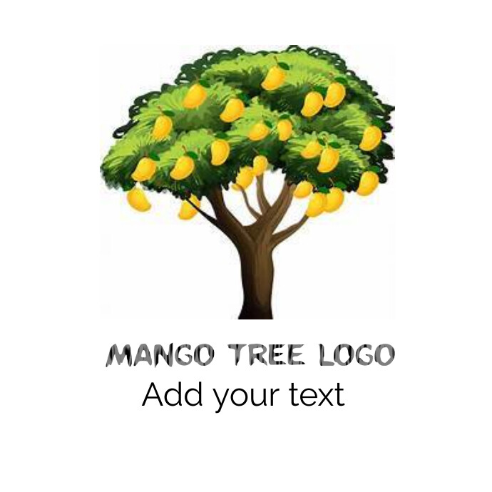 Mango tree logo template