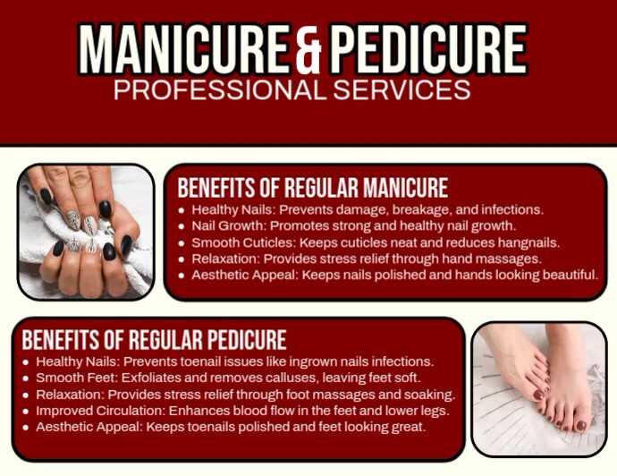 Manicure & Pedicure Services Ulotka (US Letter) template