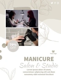 Manicure Template Video Ads Ulotka (US Letter)