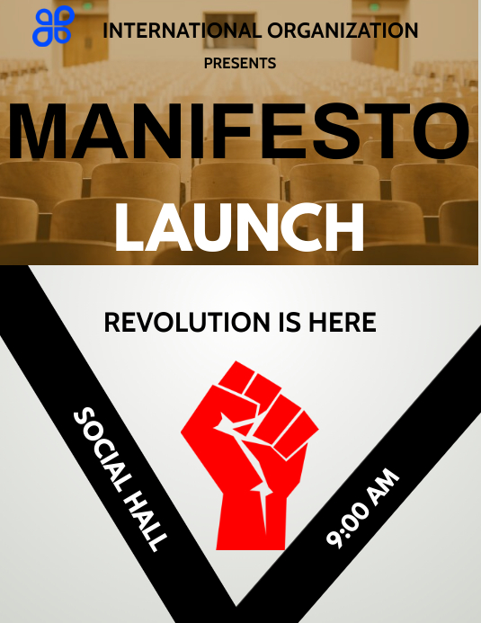 manifesto Рекламная листовка (US Letter) template