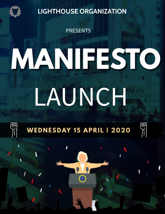 manifesto flyer Pamflet (Letter AS) template