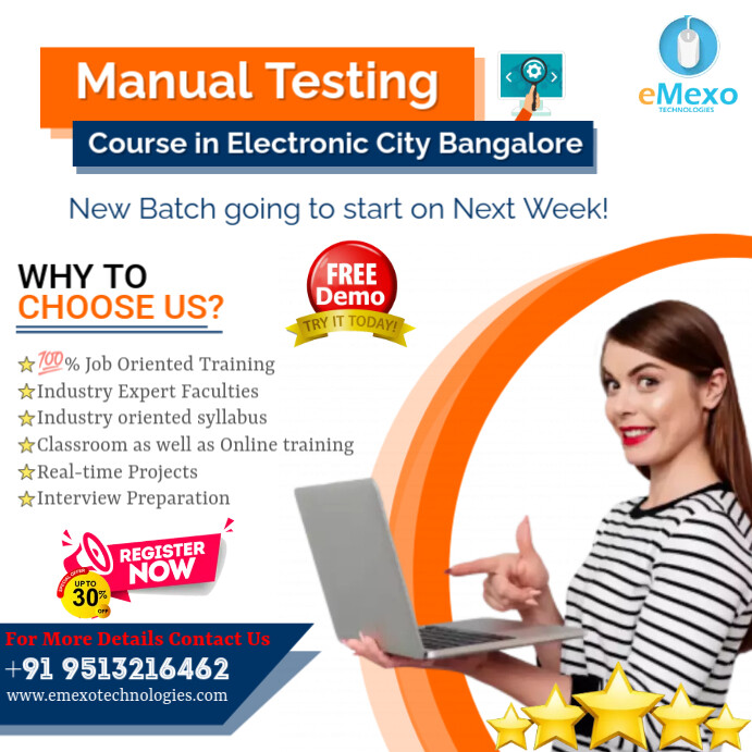 Manual Testing Course in Electronic City Bnag Instagram 帖子 template