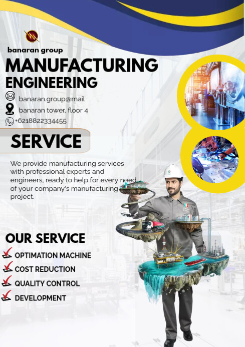 Manufacturing Engineering Template | PosterMyWall