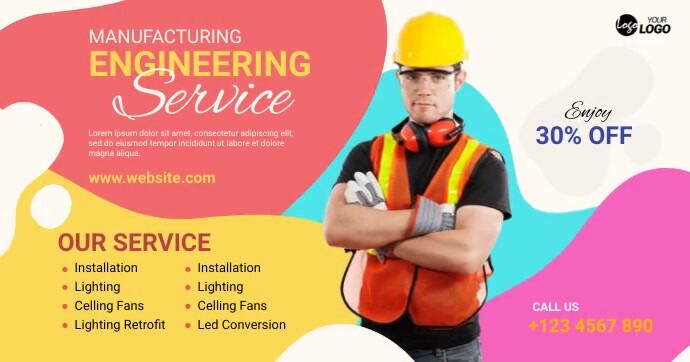 Manufacturing Engineering Service Ad Template | PosterMyWall