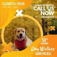 Maple Dog Walker Service Video Ad Vierkant (1:1) template