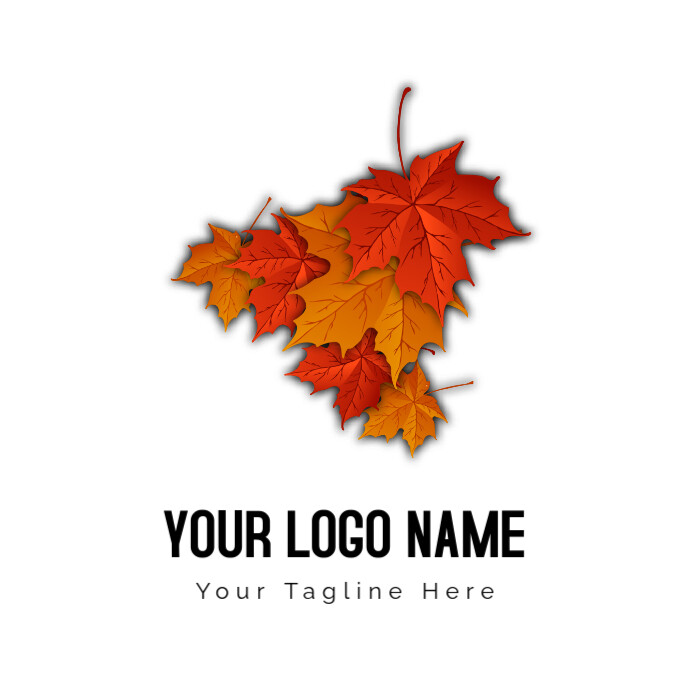 Maple Leaf Illustration Logo Template | PosterMyWall