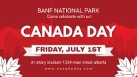 Maple Leaves Canada Day Video Cover วิดีโอหน้าปก Facebook (16:9) template