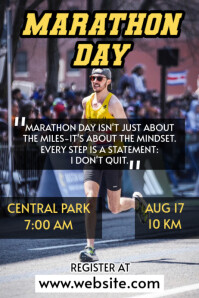 Marathon Day Race Poster Template Design