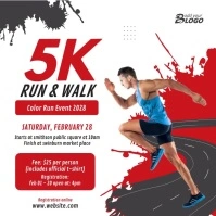 Marathon Event Instagram Post template