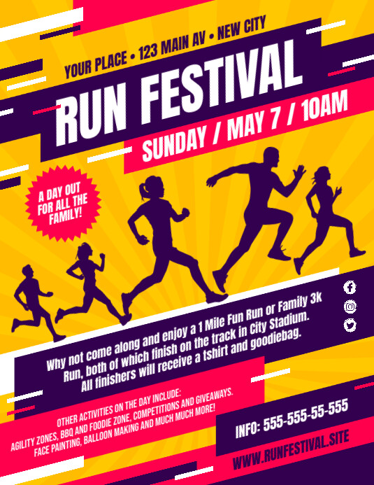 MARATHON FLYER Template PosterMyWall