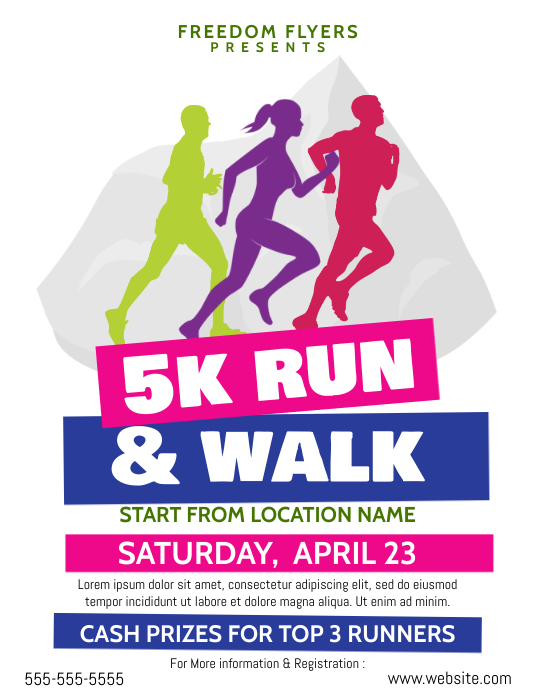 Marathon Flyer Template Postermywall