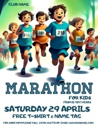 MARATHON FOR KIDS Ulotka (US Letter) template
