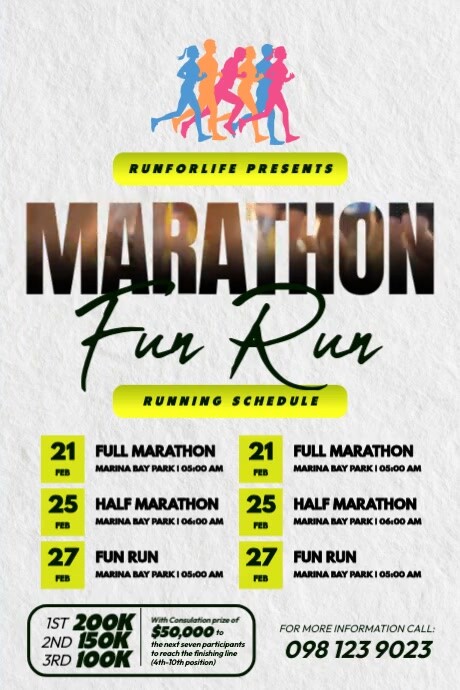 Simple Fun Run Design Copy of Marathon Fun Run | PosterMyWall