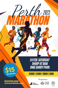 Marathon Run Fun Poster Template2 Plakat