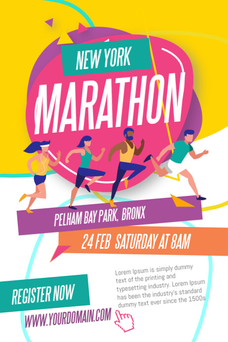 Marathon Run Fun Poster Template | PosterMyWall