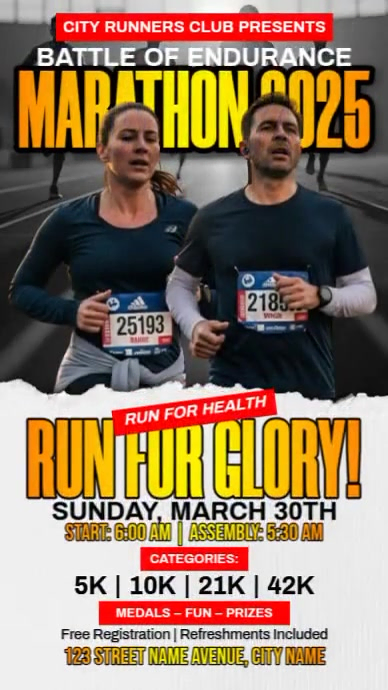 Marathon Runner Instagram Reel template