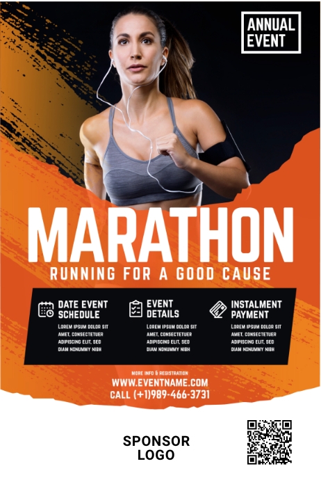 MARATHON RUNNING FLAYER TEMPLATE Poster