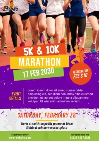 Marathon Tournament Flyer Template A4