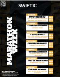 Marathon Week Løbeseddel (US Letter) template