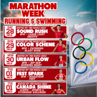 Marathon Week Running & Swimming Instagram Post template