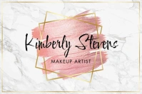 Marble Gold Pink Smear Business Label template