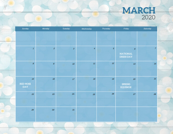 March 2020 Event Calendar Template Postermywall Del Mar Calendar Of Events