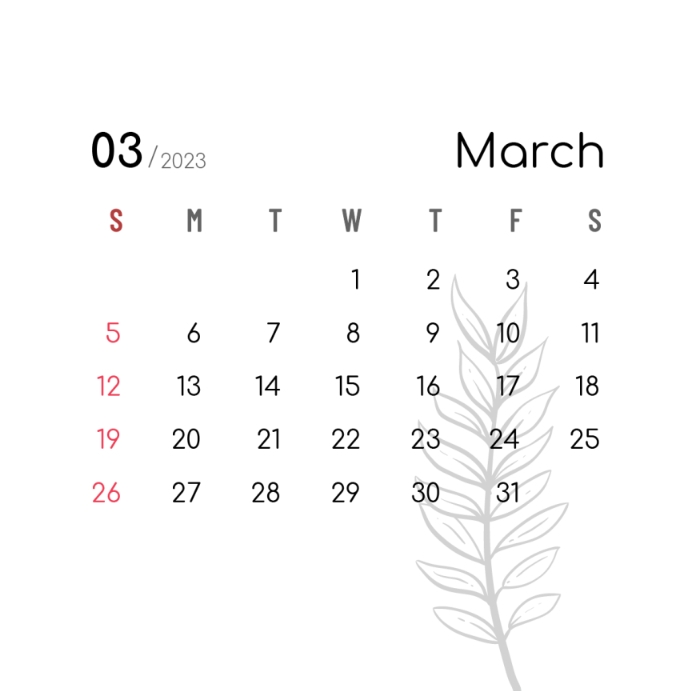 March 2023 Calendar (2) Template | PosterMyWall
