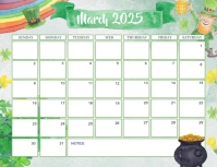 March 2025 Calendar Flyer (US Letter) template