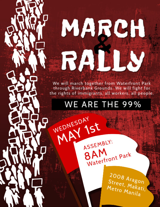 Community Rally Posters Copy of March and Rally Propaganda Poster | PosterMyWall