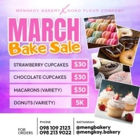 March Bake Sale Instagram Post template