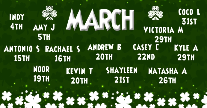 March Birthdays Template PosterMyWall