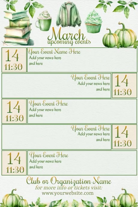 March Calendar by Paula Template | PosterMyWall