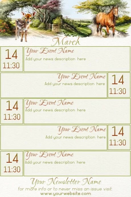 March Calendar by Paula Template | PosterMyWall