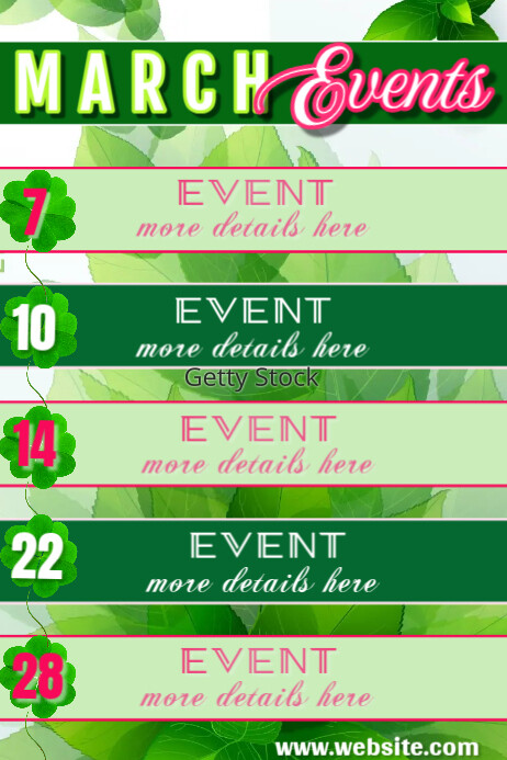 March Calendar Template | PosterMyWall