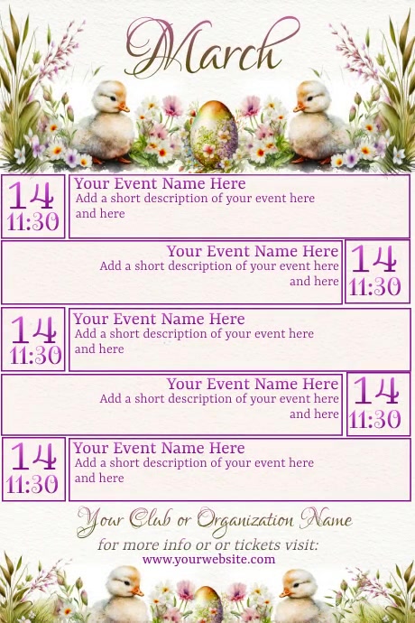 March Calendar Template | PosterMyWall