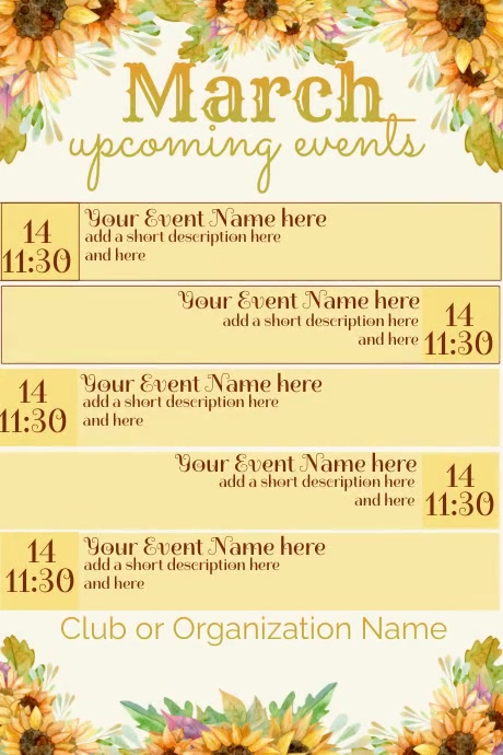 March Calendar Template | PosterMyWall