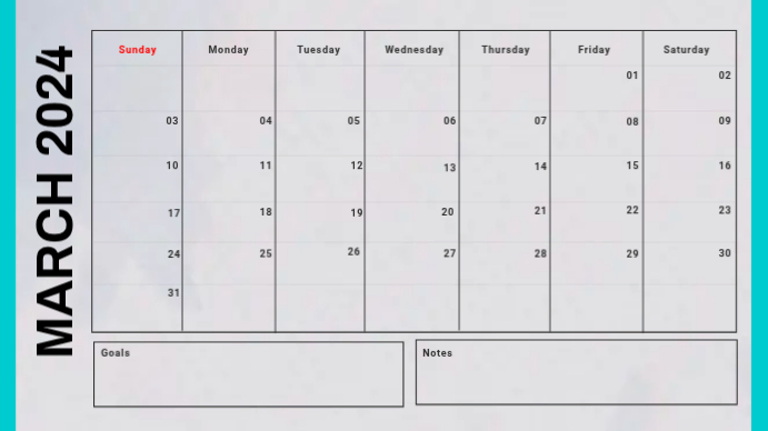 Plantilla de March calendar | PosterMyWall