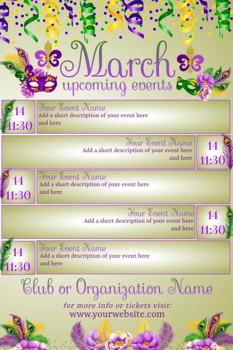March Calendar Template PosterMyWall