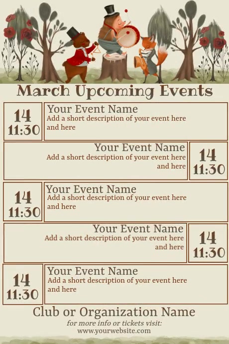 March Calendar Template PosterMyWall