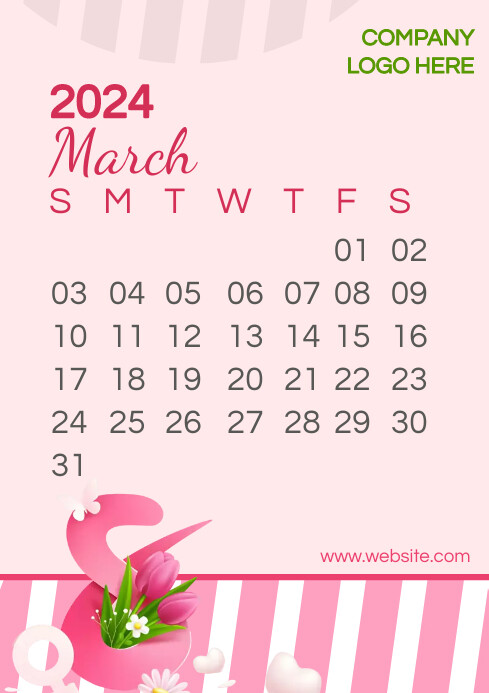 March Calendar Page Template | PosterMyWall