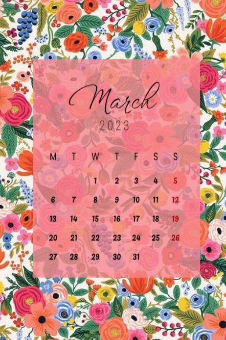 march calendar template | PosterMyWall