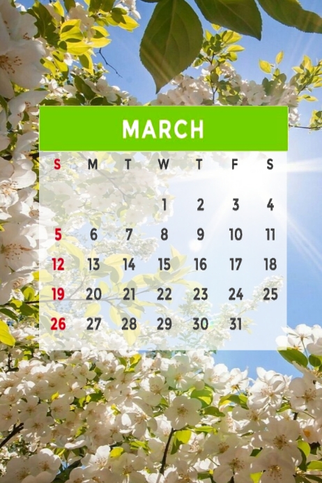 march calender template | PosterMyWall