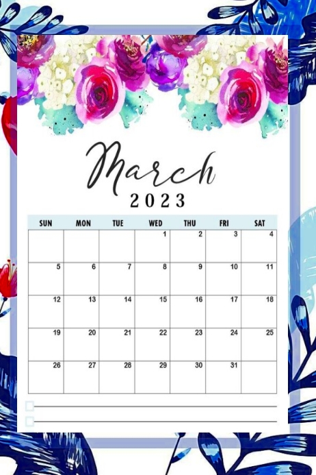 march calender template | PosterMyWall
