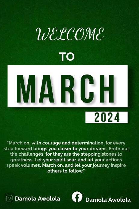 MARCH Template | PosterMyWall