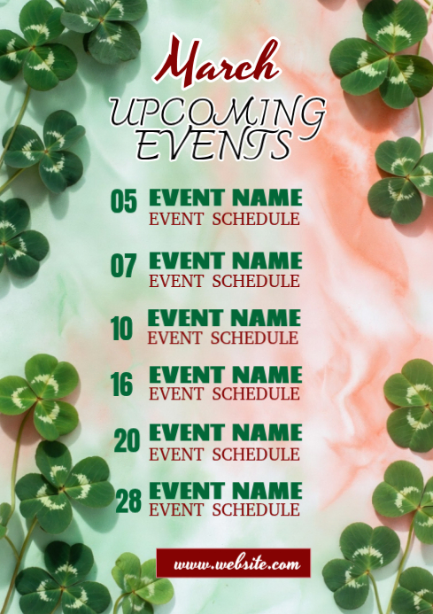 March Events Template A3 | PosterMyWall