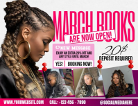 March Hair Booking Sale Promotion Iflaya (Incwadi ye-US) template