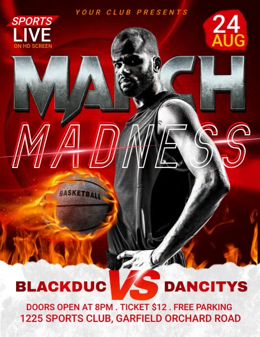 March madness, basketball flyer Template PosterMyWall
